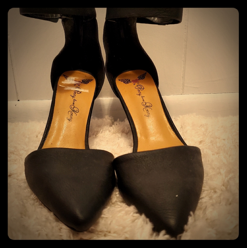 Black heels with ankle strap